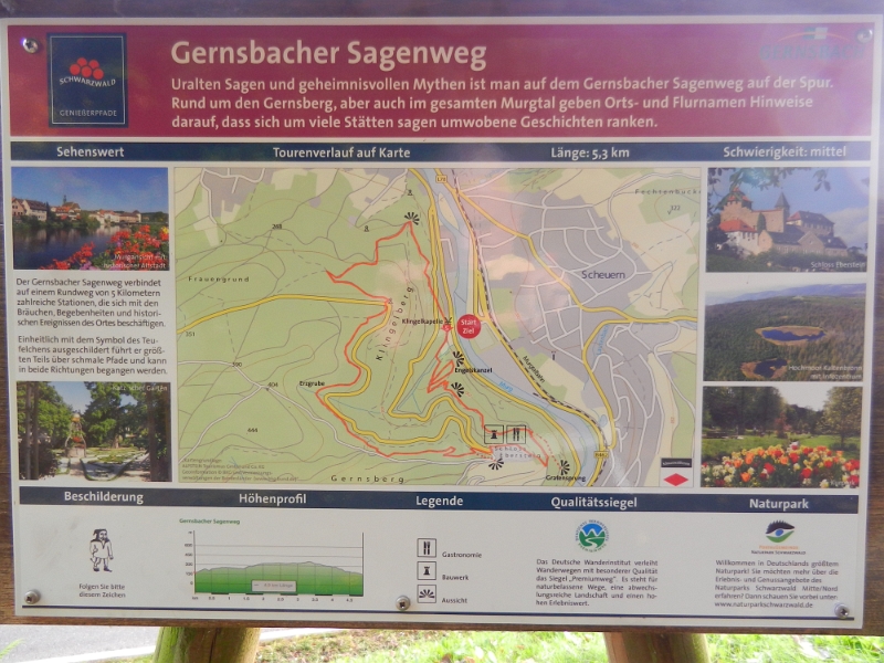 DSCN1373.JPG - Diese Runde wollen wir zunächstz laufen. Der Premiumweg "Gernsbacher Sagenweg".