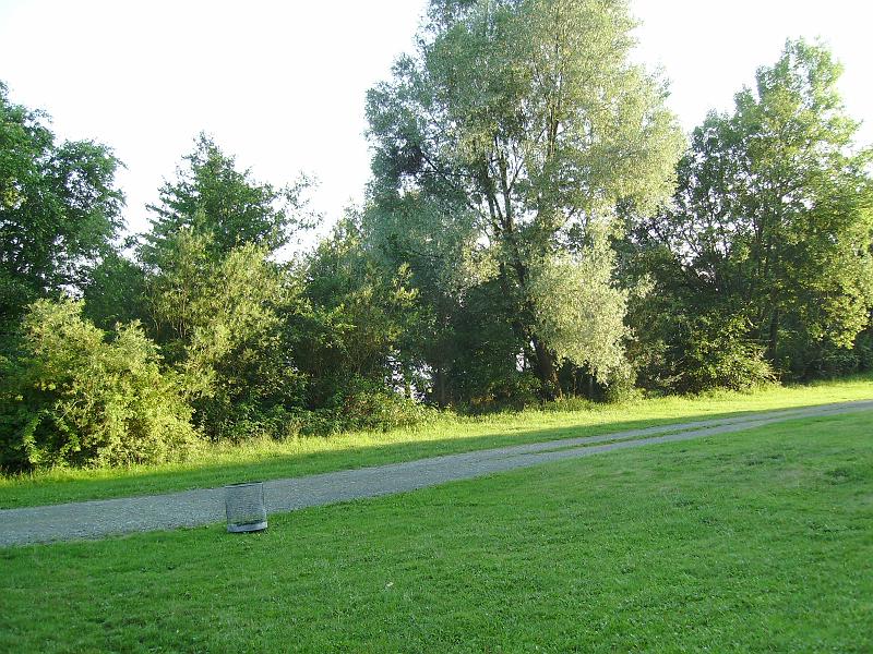 IMGP0212.JPG - Blick (fast) auf den See. Durch die Büsche kann man das Wasser erkennen!