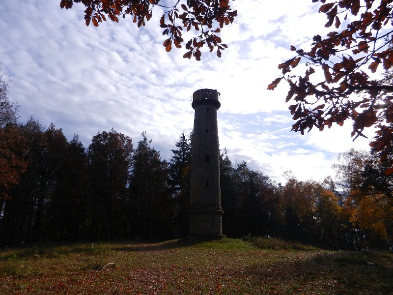 DSCN3868.JPG - Wir erreichen den Ludwigsturm auf dem Blätterberg über Weyher.