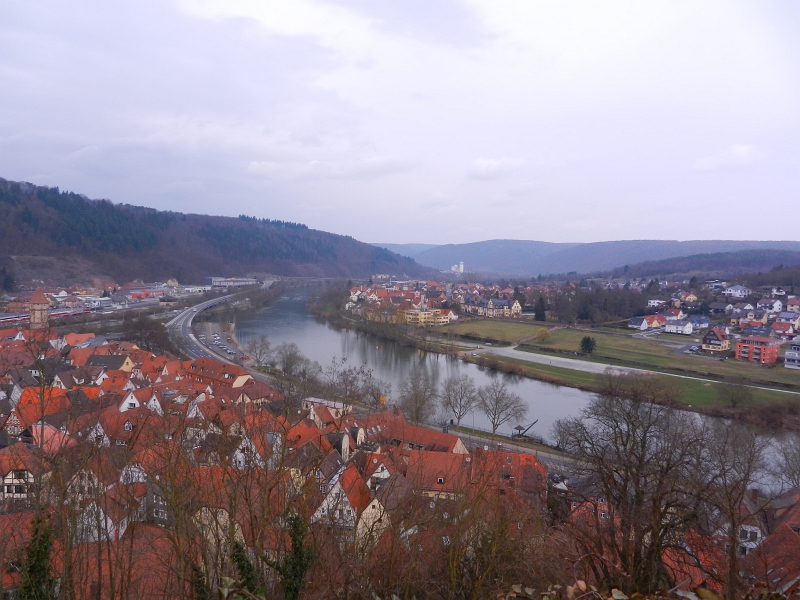 DSCN5810.JPG - Gegenüber des Main kann man den Festplatz von Kreutzwertheim erkennen, auf dem wir die Nacht standen.