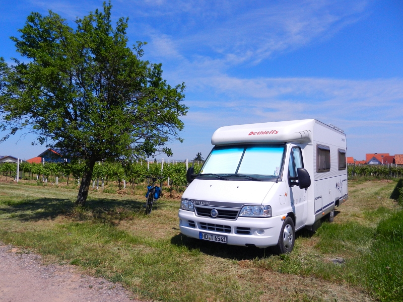 DSCN6923.JPG - Der Stellplatz ohne viel Schnickschnack, schön ruhig und kostenlos! Strom gibts, wie gesagt, auch!