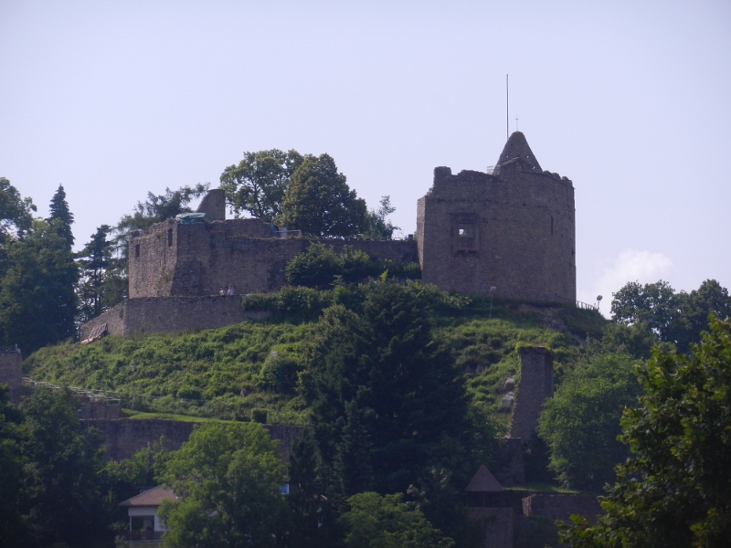 DSCN0802.JPG - Da wollen wir morgen hoch laufen. Letztes Jahr waren wir schon einmal hier, da ging es Biene aber nicht so gut, worauf ich alleine die Burg erkundet hatte.