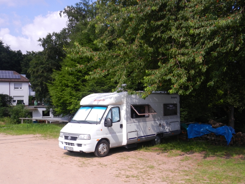 DSCN0804.JPG - Wir stehen genau wie letztes Jahr unter dem Kirchbaum.