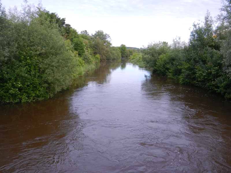 DSCN0620.JPG - Die Altmühl, die unmittelbar am Stellplatz vorbei läuft... Ganz schön viel Wasser drinn!!!