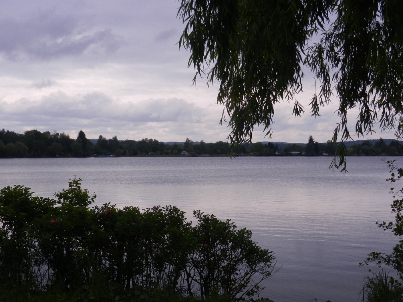 DSCN6914.JPG - Wir wollen um den Inheidener See laufen. Am "anderen Ufer" wohnen Dirk, Britta & Basko mit "c". Natürlich haben wir uns auf einen Kaffee eingeladen! ;-)