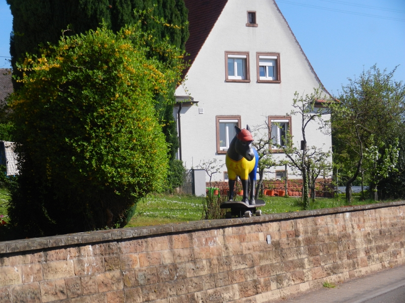 DSCN6137.JPG - In Eschbach, also unterhalb der Burg, stehen überall Esel.