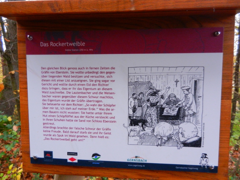 DSCN1422.JPG - Wir erreichen nun die siebte und letzte Station des Sagenweges, dem "Rockertweible".