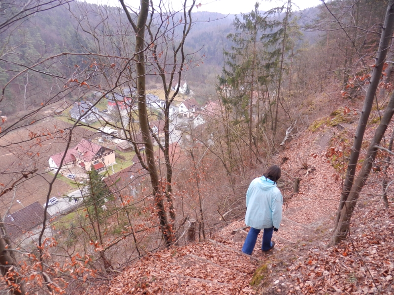 DSCN5411.JPG - Es geht permanent entweder steil den Berg rauf oder steil runter, immer auf schmalen Pfaden.