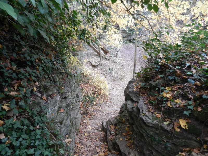 DSCN6379.JPG - Mittendrin gehen kleine Wege hinunter und man steht in einer "Schlucht". Sehr sehenswert!