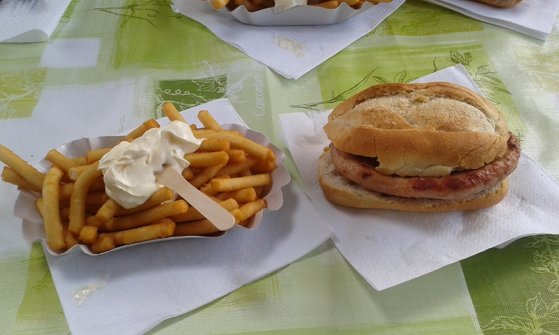 20150801_133812.jpg - In Kaiserslautern MUSS ich eigentlich fast immer bei "Raab's Rolling Snack" halt machen. Hier gibt es echt gute Pommes und leckere Fleischkäsebrötchen!