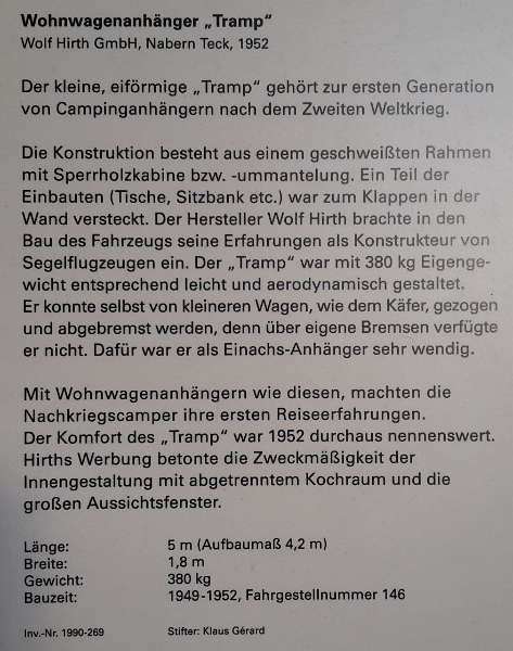 20160303_105920.jpg - Nun das einzige "Campingfahrzeug" hier im Museum... Ein Wohnwagen von 1952.