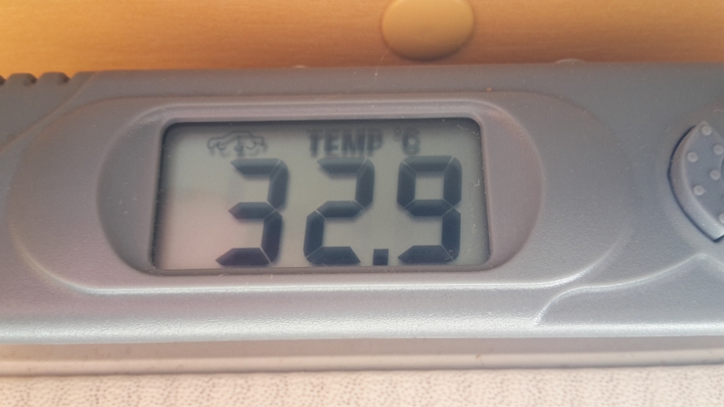 20160506_141230.jpg - Puuuh, ist das warm!!! Zumindest im Dixi, das ich nun startklar für's Wochenende machen will.Das Wetter soll die nächsten Tage so bleiben. Logisch, dass wir dann wieder abhauen...