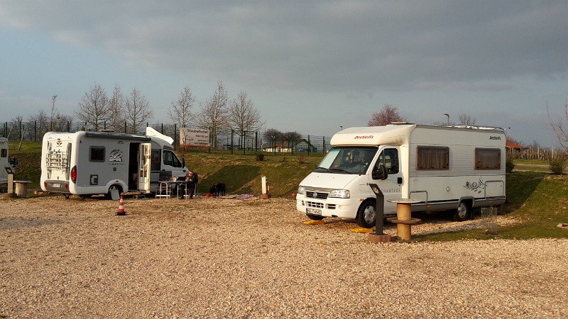 20160311_171302.jpg - Mittlerweile sind wir auf dem Stellplatz angekommen. Britta und Dirk sind bereits da!