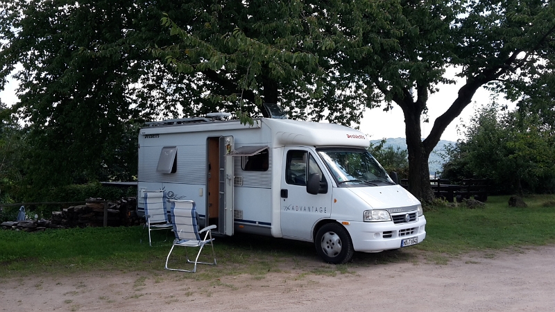 20160814_134118.jpg - Ganz spontan haben wir festgestellt, dass wir irgendwie nicht nach Hause wollen und sind aus diesem Grund zumindest für ein paar Stündchen auf den schönen Stellplatz in Lindenfels gefahren.