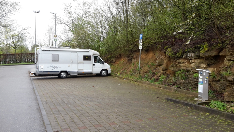 20160416_112344.jpg - Kurze Zeit später landen wir auf dem Stellplatz in Bretten.