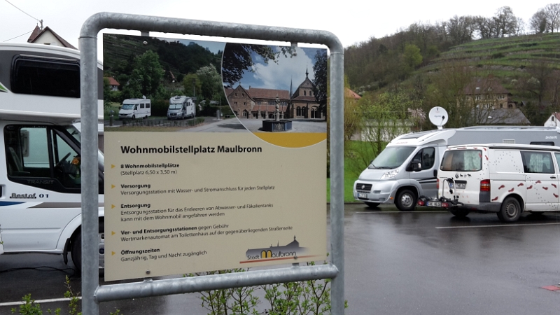 20160416_125617.jpg - Wir sind dann weiter auf den Stellplatz nach Maulbronn gefahren.Hier haben wir auf jeden Fall Sat-Empfang! :-)