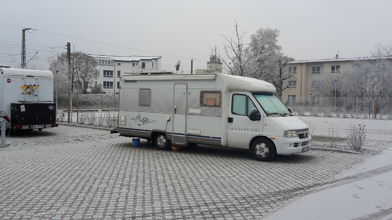 20161231_103002.jpg - Hui, am nächsten Morgen ist es ARSCHKALT und es liegt ein wenig Schnee!