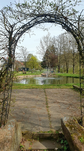 20240414_154347.jpg - Der Kurpark von Grasellenbach. Direkt hier befindet sich auch ein kleiner Stellplatz für Wohnmobile.