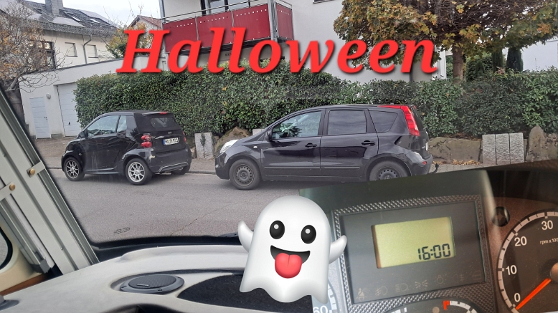 20251031_160157.jpg - Am Freitag fahren wir, wie meistens, nach Feierabend los. Huuuiiii, heute ist Halloween...