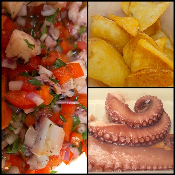 20260802_153913.jpg - Heute gibts frischen, selbstgemachten Oktopus-Salat mit Cimbria-Pommes.